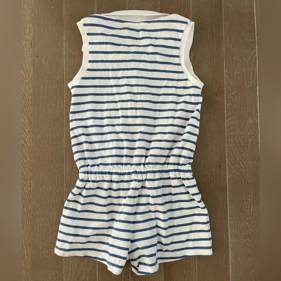Ralph Lauren Striped Cotton Mesh Romper - Picture 6 of 7